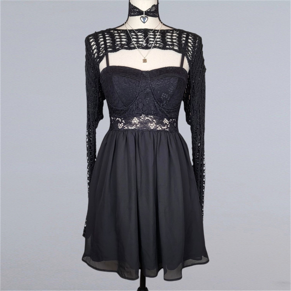 Material GIRL Black Mini Dress